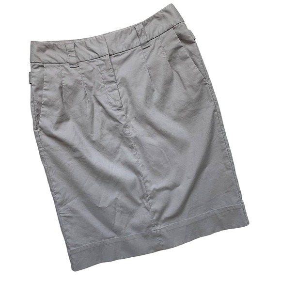 ANTHROPOLOGIE Elevenses Gray Chino Pencil Skirt Size 2 - Picture 1 of 8